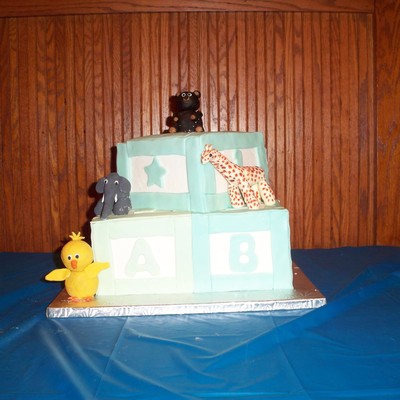 Baby Shower Block Cake Baby Shower Block Cake