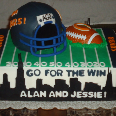 Chicago Themed Grooms Cake on Cake Central