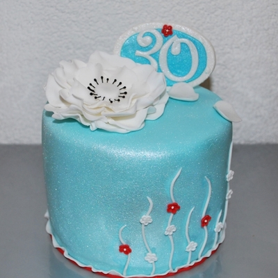 Elegance In Egg Shell Blue, White & A Touch Of Red Elegance In Egg Shell Blue, White & A Touch Of Red