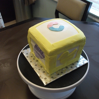 Baby Reveal Block Cake Baby Reveal Block Cake