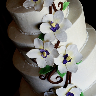 Orchid Wedding Cake Orchid Wedding Cake