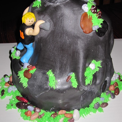 Rock Climbing Cake For 18Th Birthday Is Double Layer 8 With Triple Layer 6 Angled Like A Topsy Turvy And Set Off Center On Bottom Layer Rock Climbing Cake For 18Th Birthday Is Double Layer 8 With Triple Layer 6 Angled Like A Topsy Turvy And Set Off Center On Bottom Layer