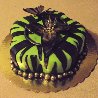 Zebra Stripe On Green Zebra Stripe On Green