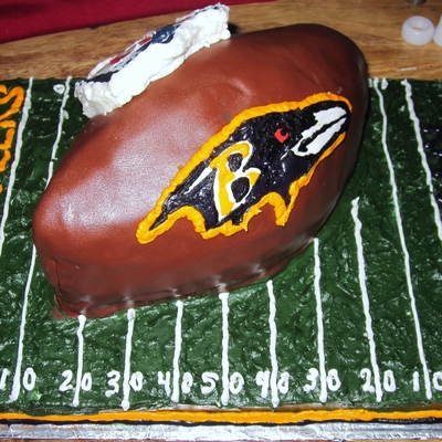 Football Cake - Ravens Theme Football Cake - Ravens Theme