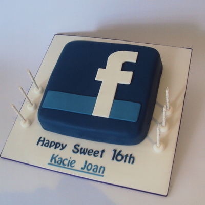 Facebook Logo Cake Facebook Logo Cake