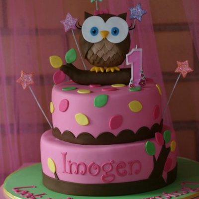 Look Whoo's Tunring 1, Girly Owl Cake Look Whoo's Tunring 1, Girly Owl Cake