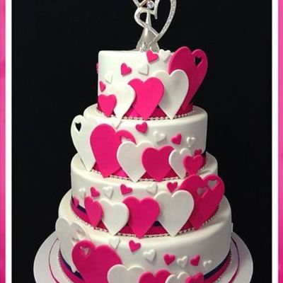 A Cascade Of Hearts For A Very Romantic Wedding The Four Tiers Were Cherry Ripe Mud Cake Mars Bar Mud Cake Jaffa Mud Cake And White Choc A Cascade Of Hearts For A Very Romantic Wedding The Four Tiers Were Cherry Ripe Mud Cake Mars Bar Mud Cake Jaffa Mud Cake And White Choc