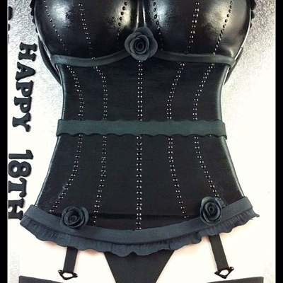 Black Corset Cake Black Corset Cake