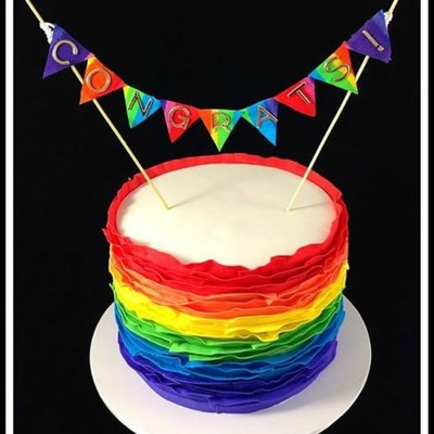 Rainbow Ruffles For A Baby Shower Rainbow Ruffles For A Baby Shower