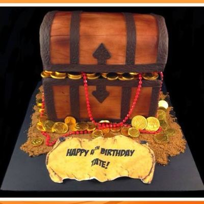 My First Treasure Chest And Im Really Proud Of How It Turned Out I Airbrushed The Entire Cake And The Trims Were Done With Embossed Choco My First Treasure Chest And Im Really Proud Of How It Turned Out I Airbrushed The Entire Cake And The Trims Were Done With Embossed Choco