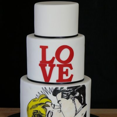 Pop Art Inspired Wedding Cake Pop Art Inspired Wedding Cake