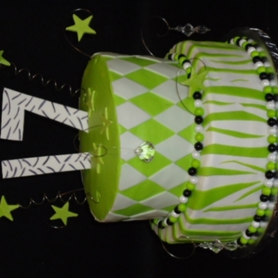 Green Zebra Print on Cake Central