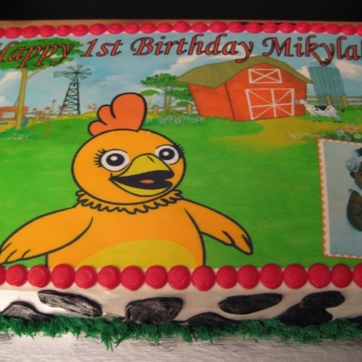 Chica (From Sprout Channel) 1St Birthday Cake Chica (From Sprout Channel) 1St Birthday Cake