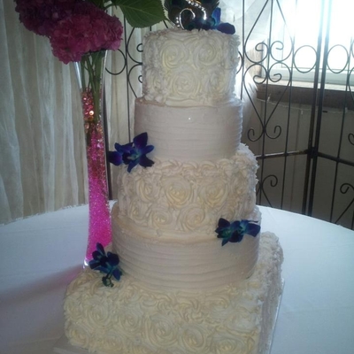 Buttercream Rose Technique Peacock Wedding on Cake Central