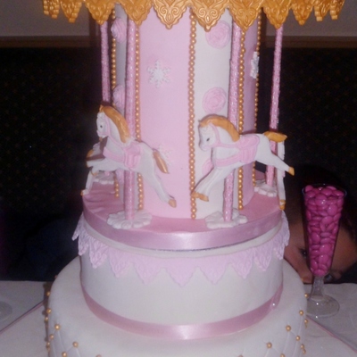 This Was My 1St Attempt At A Carousel Cake And I Was Very Pleased With It The Carousel Was Made From Rice Crispy Treats And The Sponges We... This Was My 1St Attempt At A Carousel Cake And I Was Very Pleased With It The Carousel Was Made From Rice Crispy Treats And The Sponges We...