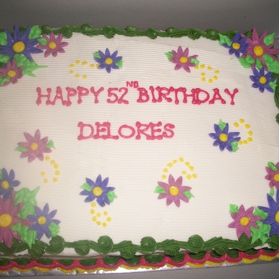 Daisy Birthday Sheet Cake Daisy Birthday Sheet Cake