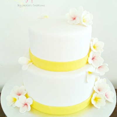 Frangipani Wedding Cake