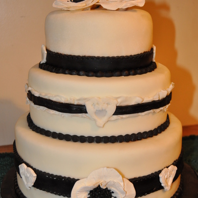 Black And White Wedding Cake Black And White Wedding Cake