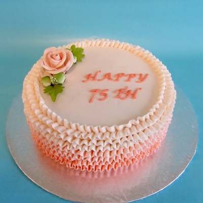 8 Peach Buttercream Ombre Ruffel 8 Peach Buttercream Ombre Ruffel