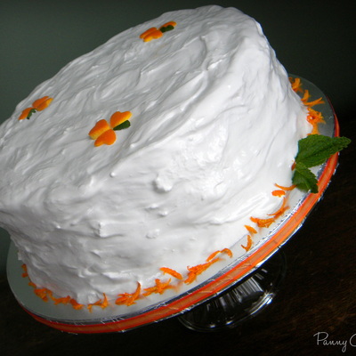 My Moms Beloved Orange Birthday Cake As She Always Had Growing Up With Applesauce Filling And 7 Minute Frosting I Decided To Add Some My Moms Beloved Orange Birthday Cake As She Always Had Growing Up With Applesauce Filling And 7 Minute Frosting I Decided To Add Some