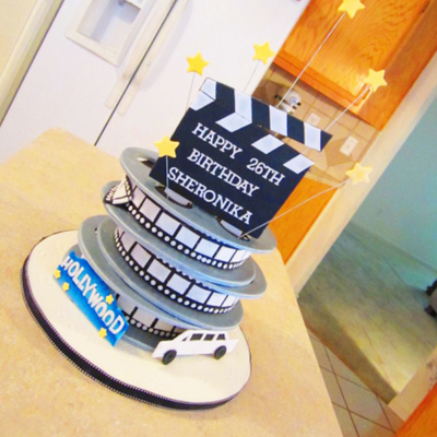 Movie Reel Cake Movie Reel Cake