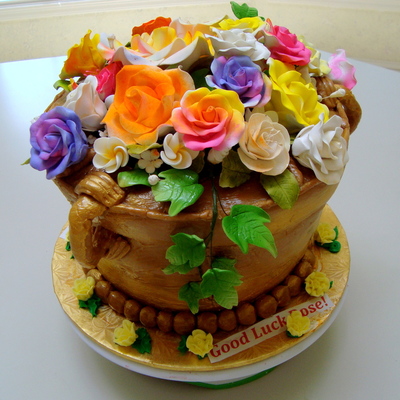 Roses In Planter Cake Four Layers Of French Vanilla White Cake Separated By Lemon Curd And Raspberry Puree Covered In Vanilla Buttercream Roses In Planter Cake Four Layers Of French Vanilla White Cake Separated By Lemon Curd And Raspberry Puree Covered In Vanilla Buttercream