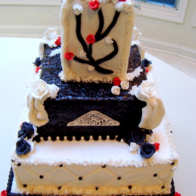 Black And White Wedding Cake Black And White Wedding Cake