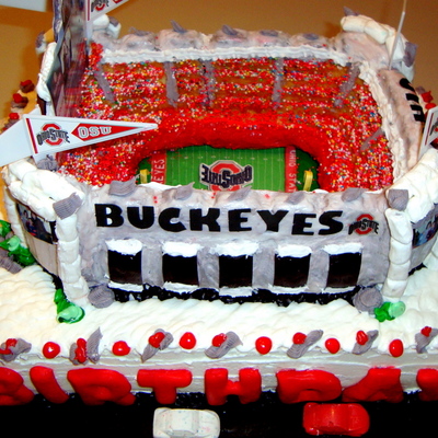 Ohio State University Buckeyes Stadium Cake Ohio State University Buckeyes Stadium Cake