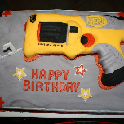 Nerf Gun Cake Nerf Gun Cake