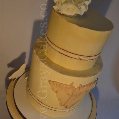 A Super Fun Rustic Wedding Cake Finished In Ganache With Modelling Chocolate Horses And Gum Paste Chickens Double Barrel 8S And A 6 With A Super Fun Rustic Wedding Cake Finished In Ganache With Modelling Chocolate Horses And Gum Paste Chickens Double Barrel 8S And A 6 With