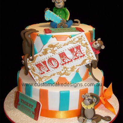 Vintage Circus 1St Birthday Cake Vintage Circus 1St Birthday Cake
