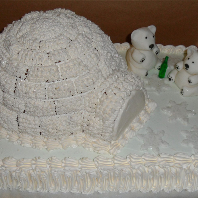 Coca Cola Polar Bears With Igloo on Cake Central