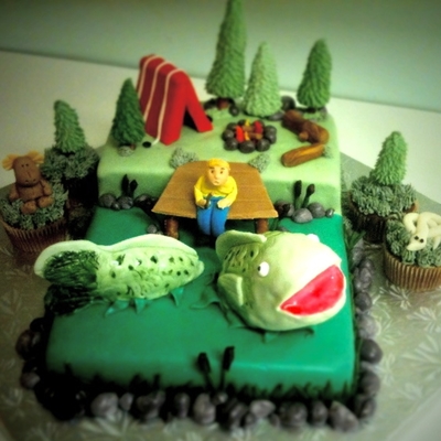 Fishing / Camping Cake Fishing / Camping Cake