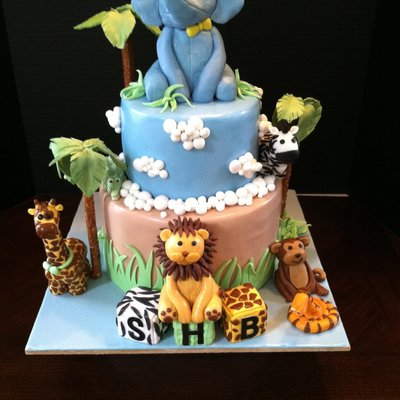 Safari Baby Shower Cake on Cake Central
