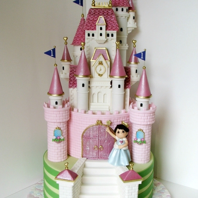 Princess Pink Castle Cake