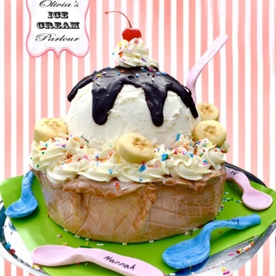 Decadent Ice Cream Sundae Cake on Cake Central
