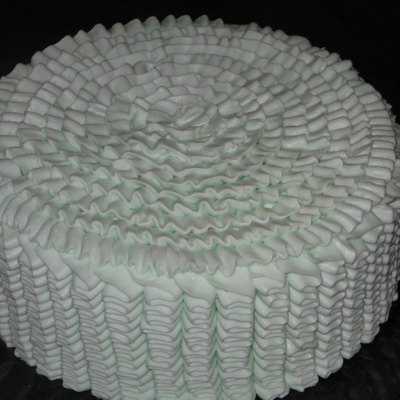 Light Teal Ruffle Cake Light Teal Ruffle Cake