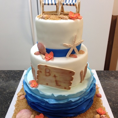 Beachy Wedding Cake Beachy Wedding Cake