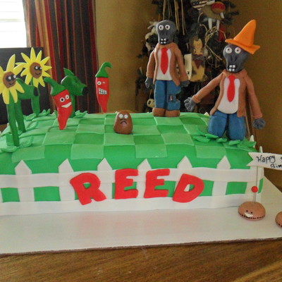Plants V/s Zombies on Cake Central