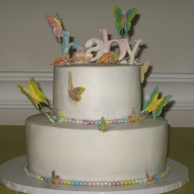 Butterfly Baby Shower Cake Butterfly Baby Shower Cake