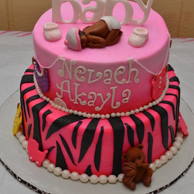 Zebra Print Babyshower Cake Zebra Print Babyshower Cake