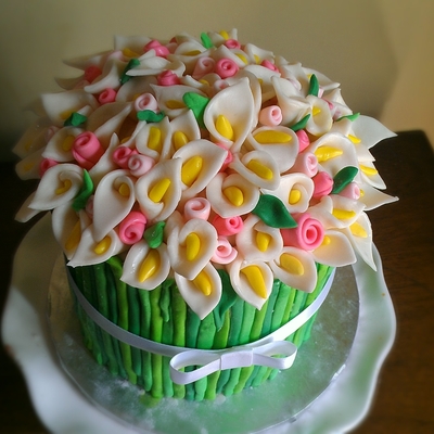 Lilies And Rosette Bouquet Lilies And Rosette Bouquet