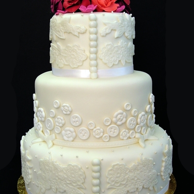 Vintage Lace With Autumn Roses & Peonies Vintage Lace With Autumn Roses & Peonies