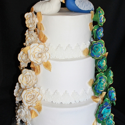 Peacock Wedding Cake From This Weekend Every Is Edible I Love How It Turned Out In The End Not Sure Who To Credit For The Original Idea Peacock Wedding Cake From This Weekend Every Is Edible I Love How It Turned Out In The End Not Sure Who To Credit For The Original Idea