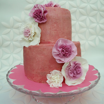 This Raspberry Cake Was Made By Me For My Mother In Law Covered In Raspberry Mousseline No Food Colouring Added Just Raspberries And Dec This Raspberry Cake Was Made By Me For My Mother In Law Covered In Raspberry Mousseline No Food Colouring Added Just Raspberries And Dec