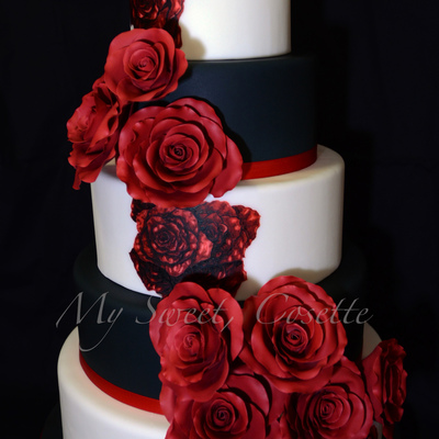Roses Wedding Cake Roses Wedding Cake