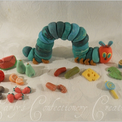 Edible Handcrafted The Very Hungry Caterpillar Cake Topper Edible Handcrafted The Very Hungry Caterpillar Cake Topper