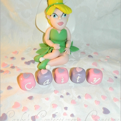 Edible Handcrafted Tinkerbell Cake Topper Edible Handcrafted Tinkerbell Cake Topper