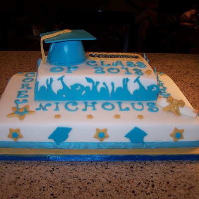 Graduation Cake For 3 Young Men Who Attended School Together Their Entire Lives 1 12 X18 Sheet With 7 X 11 On Top Graduation Cap Is A S Graduation Cake For 3 Young Men Who Attended School Together Their Entire Lives 1 12 X18 Sheet With 7 X 11 On Top Graduation Cap Is A S