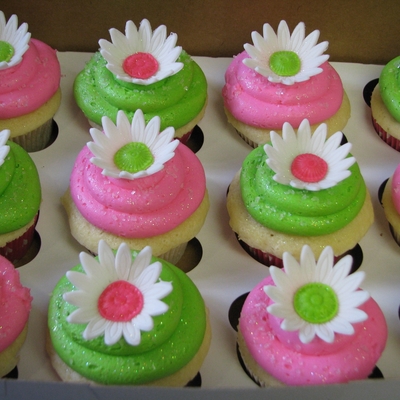 Pink And Green Cupcakes Pink And Green Cupcakes